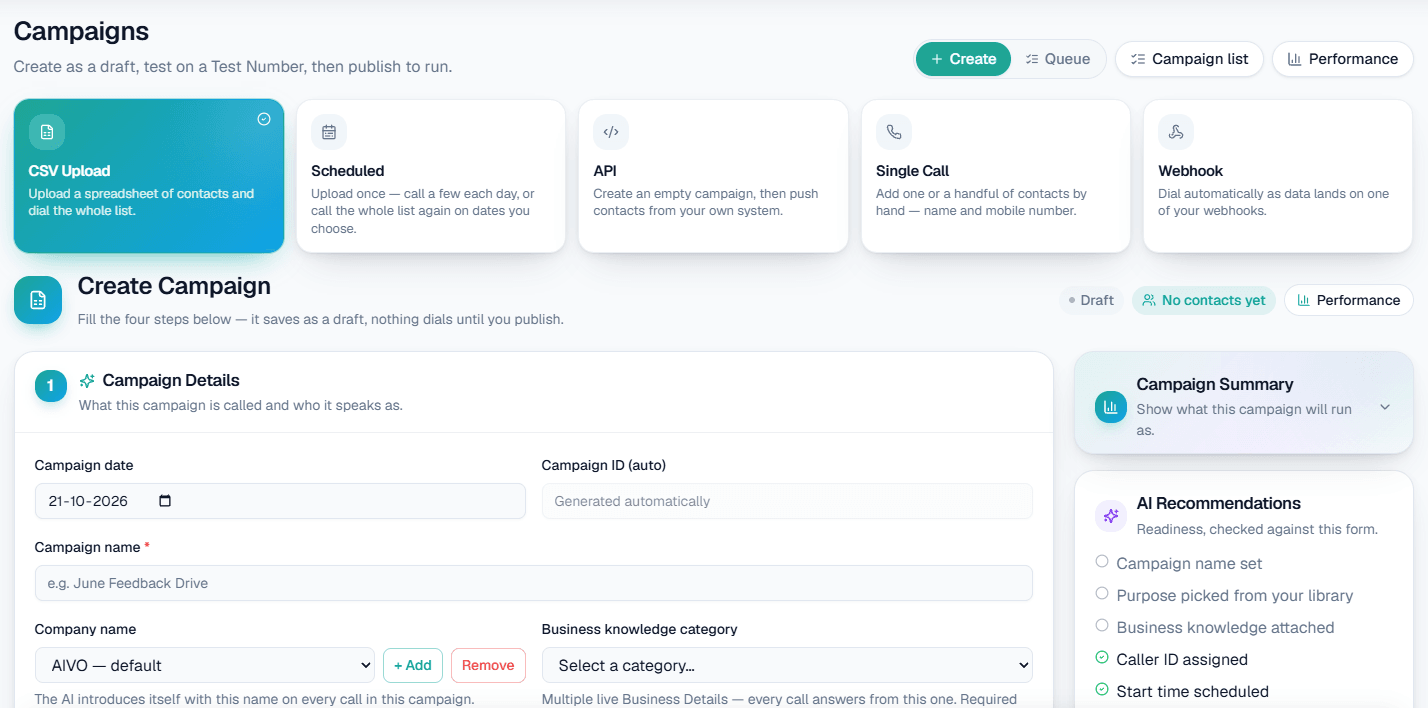 Create a campaign