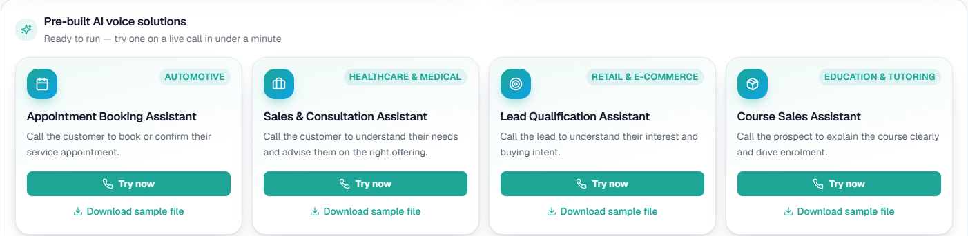 Try now on a ready-made assistant